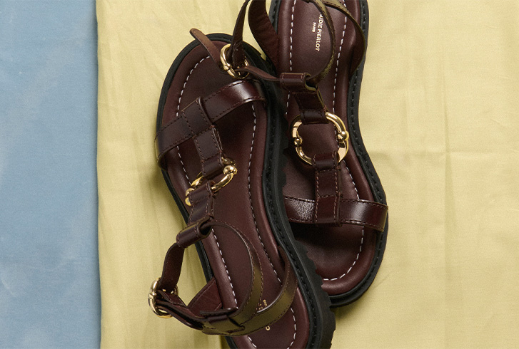 Chaussures à Talons Compensés Claudie Pierlot Modèle Azia - Taille 36, Daim Bleu, Occasion